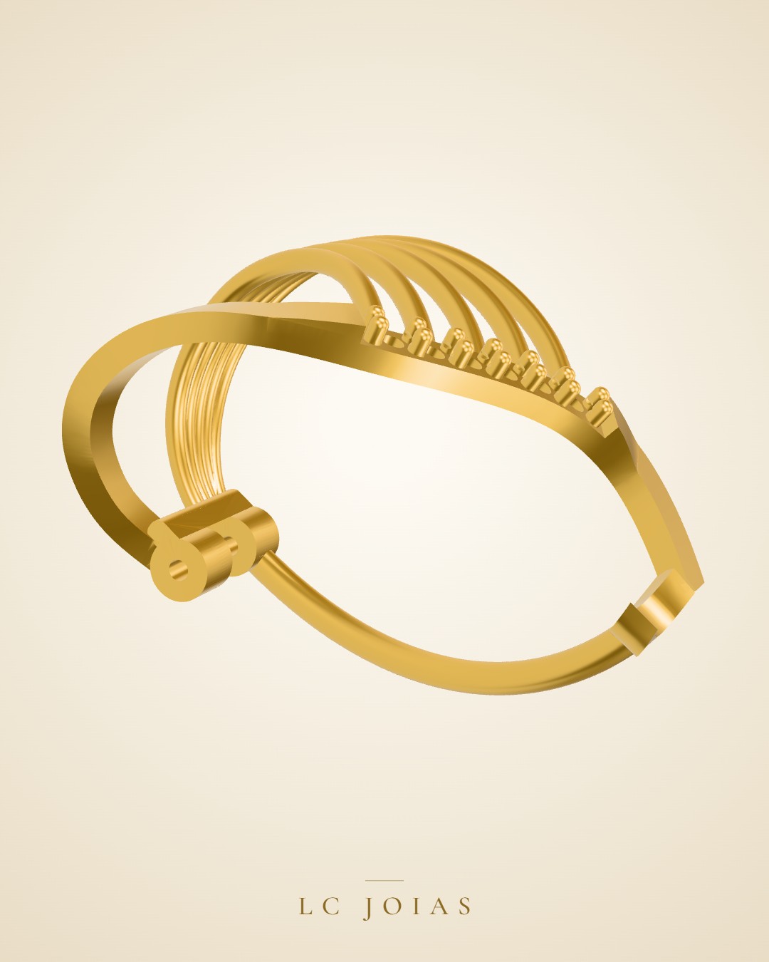 Brinco 8324 br espelho em ouro
