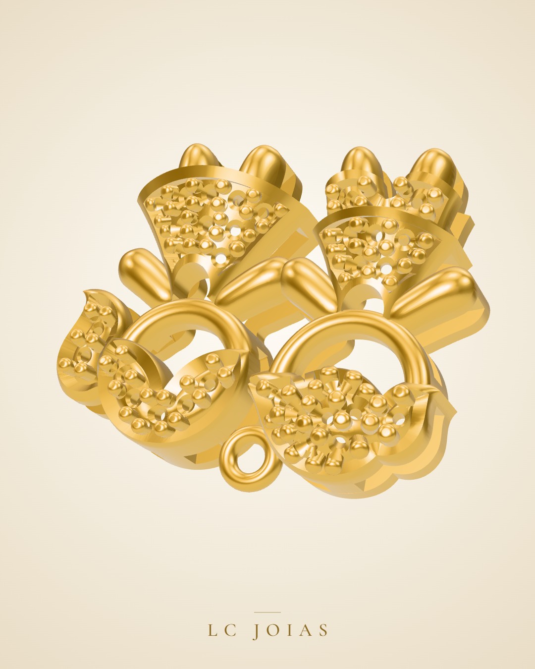 Pingente 1079z pg em ouro