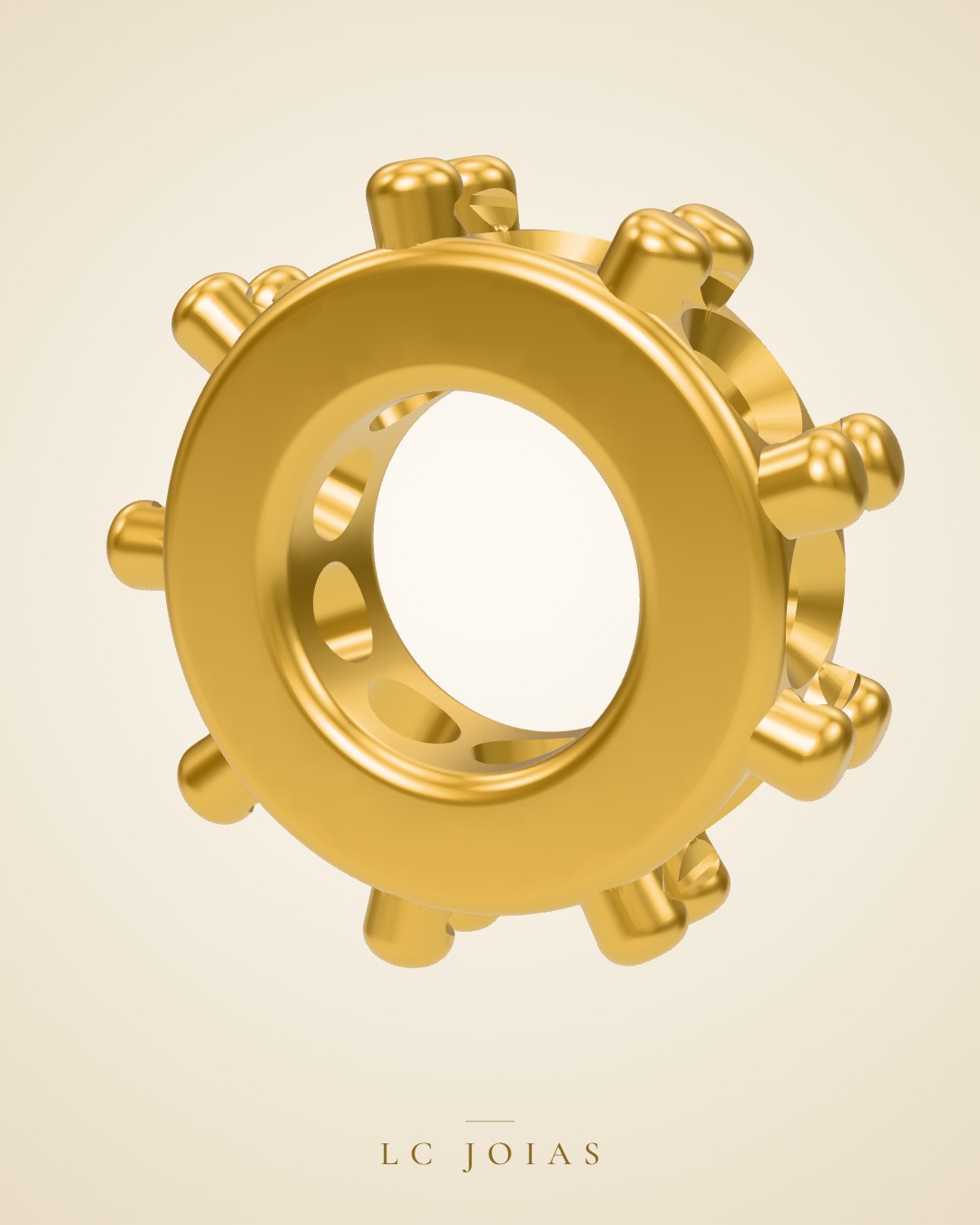 Brinco argola pedra 1.50 em ouro