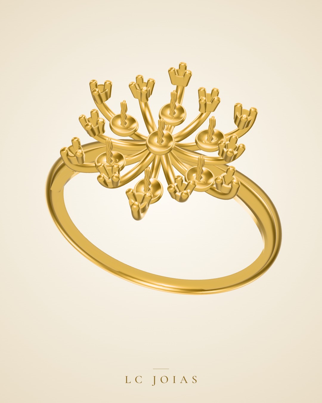 Anel 8643 an ok em ouro