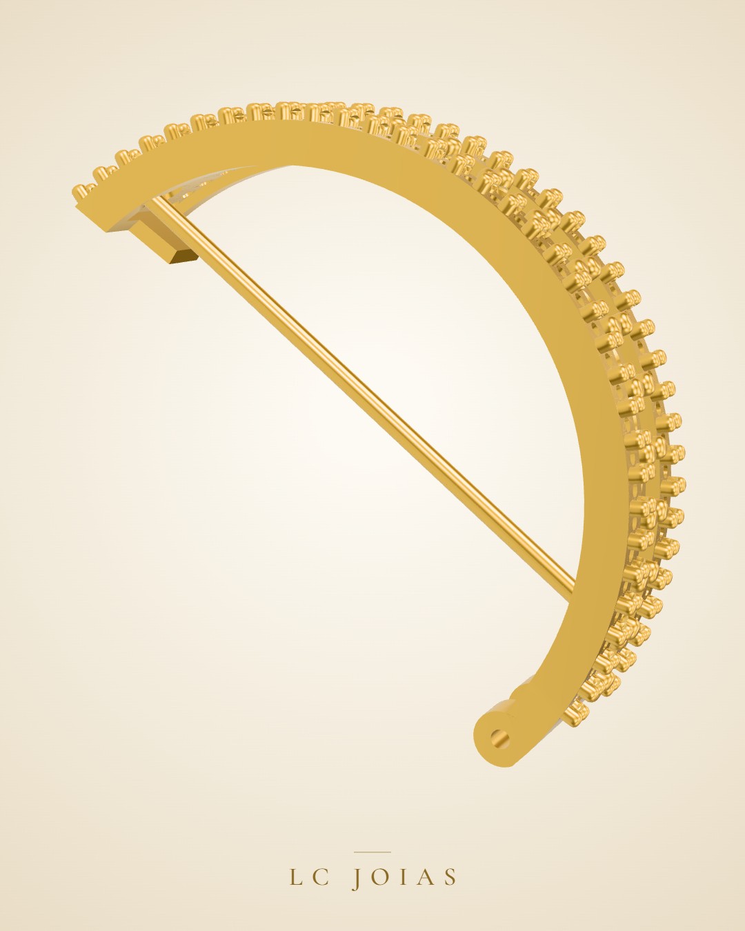 Brinco 338 br 25mm em ouro