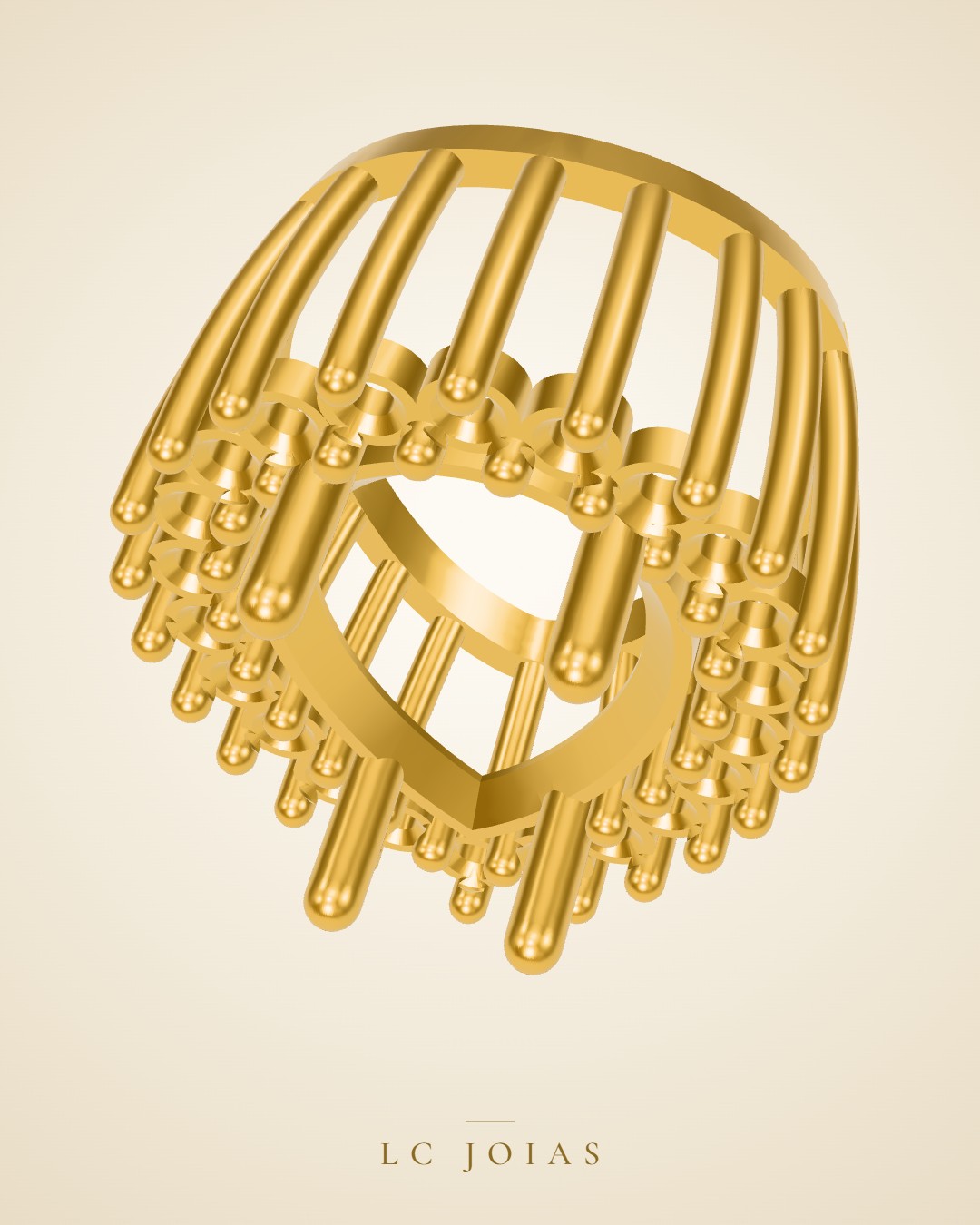 Anel 0445 an em ouro