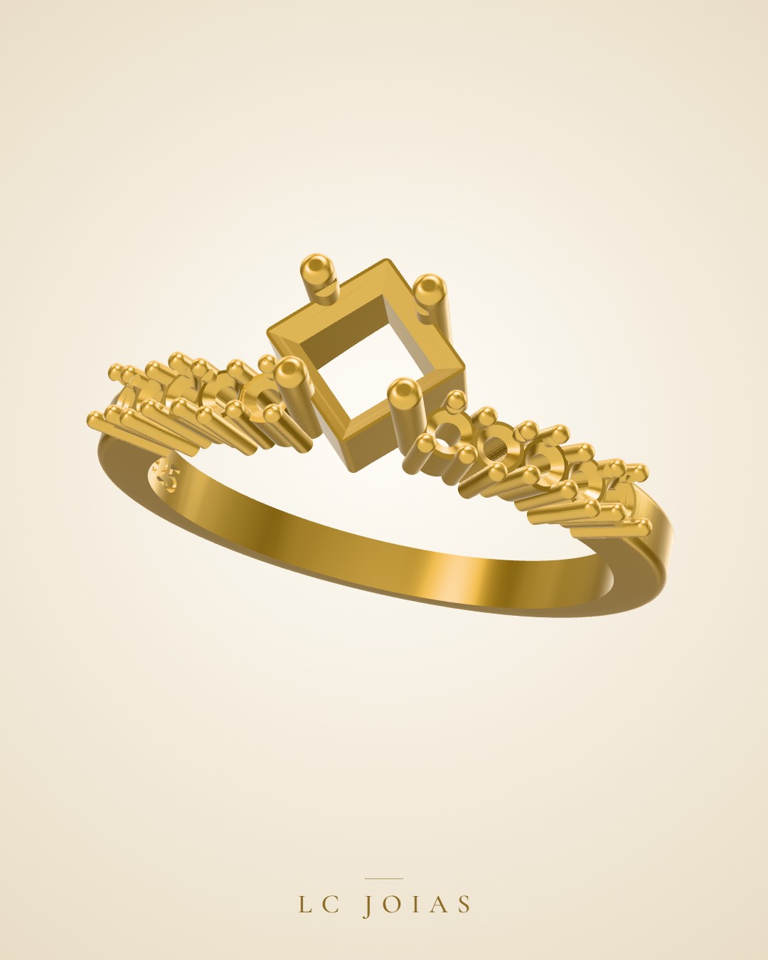Anel ag 2222 an 14 em ouro