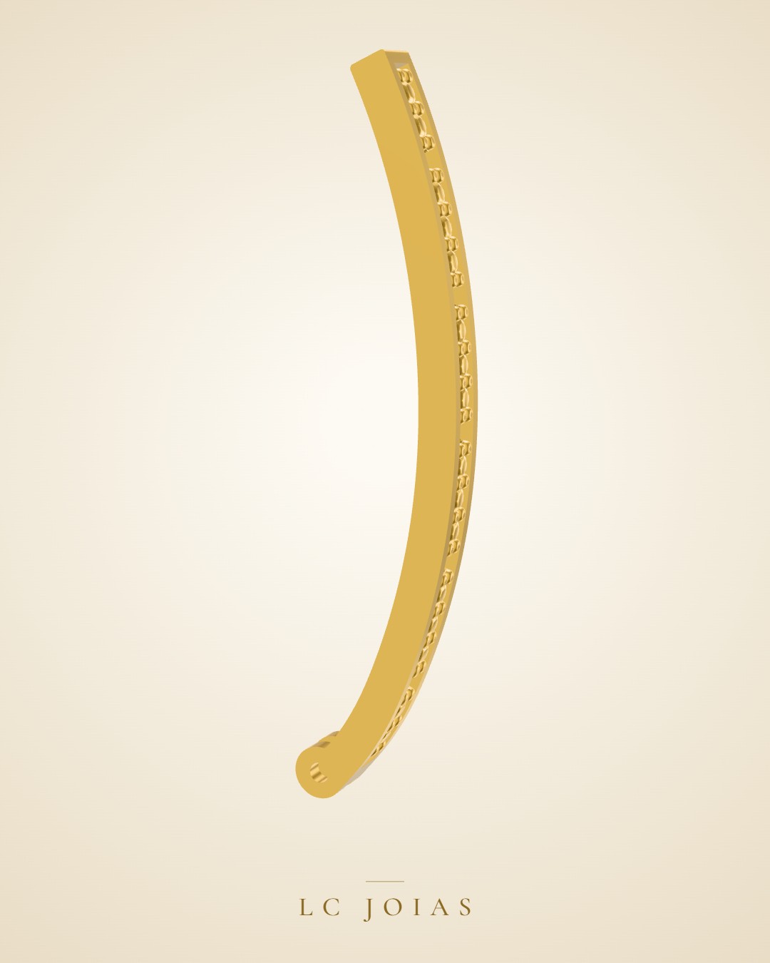 Brinco 7477 br méd em ouro