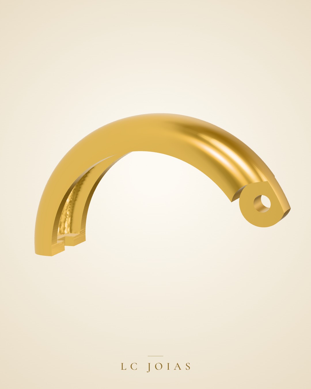 Brinco 7476 br p em ouro
