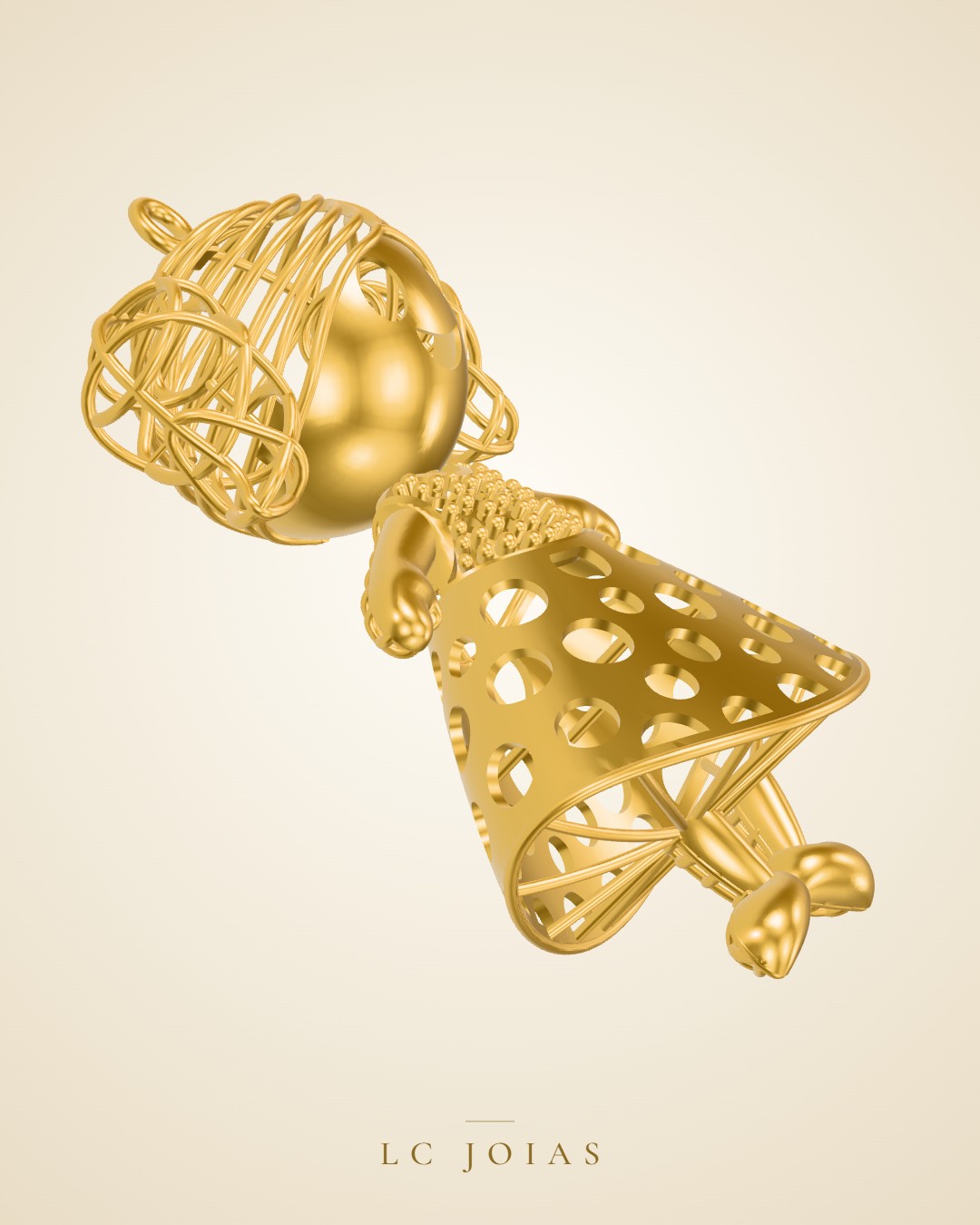 Pingente 7990 pd pg s em ouro