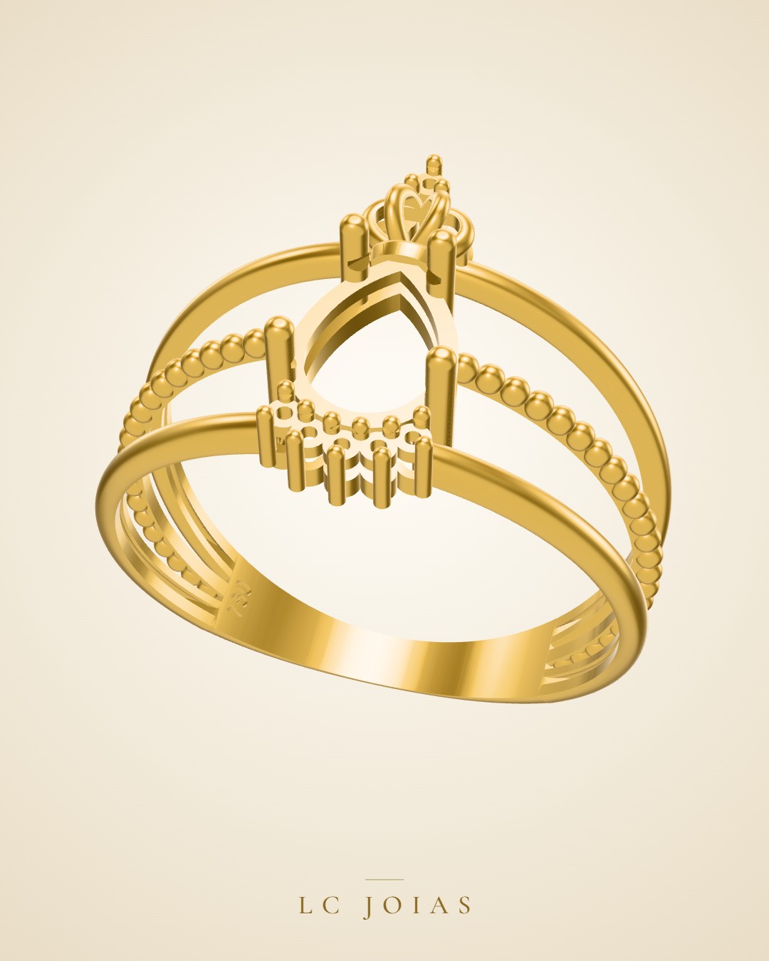 Anel 8657 an leve em ouro