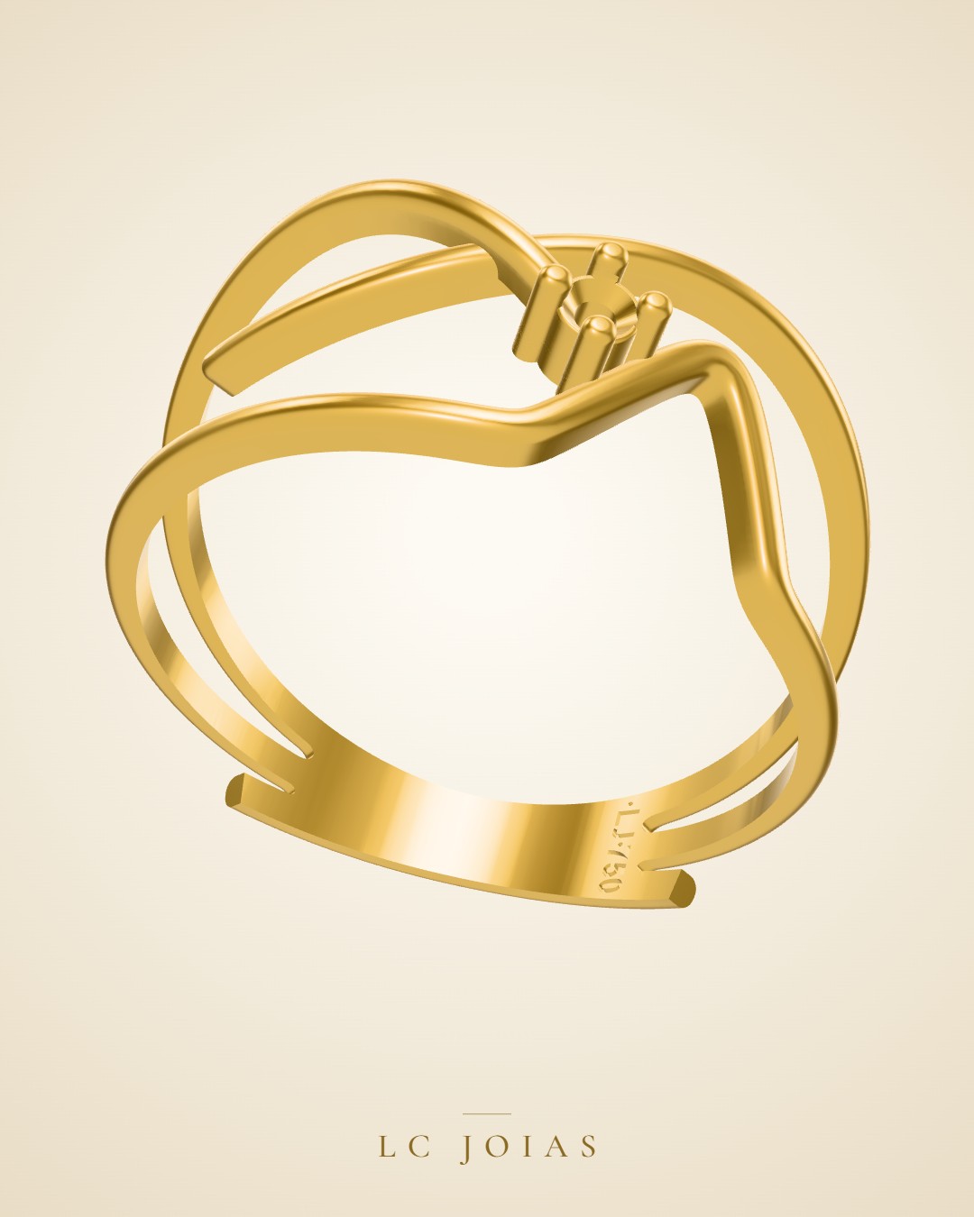 Anel 6764 anel em ouro