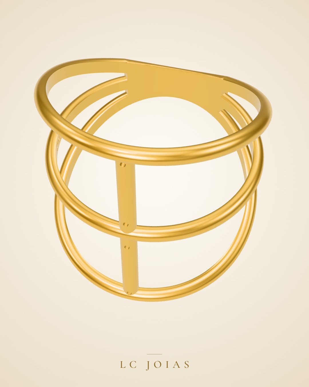 Anel 0229an em ouro
