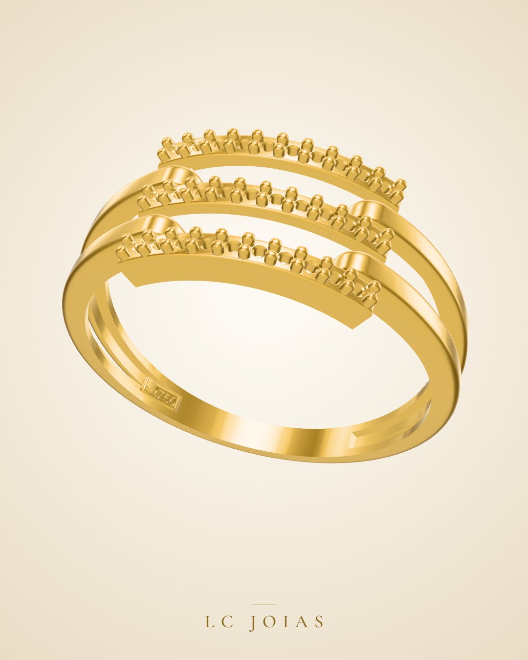 Anel 1804 an em ouro