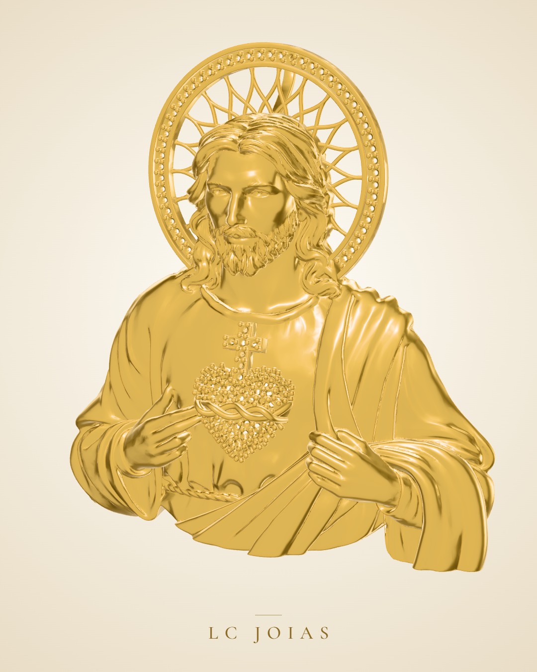 Pingente religioso 8217 pg cristo em ouro