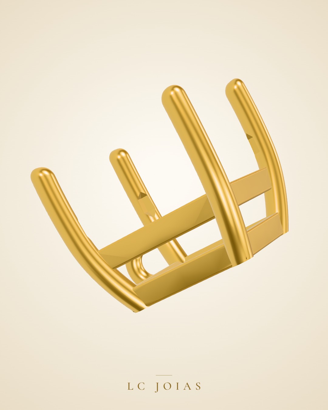 Pingente 7463 pg carre em ouro