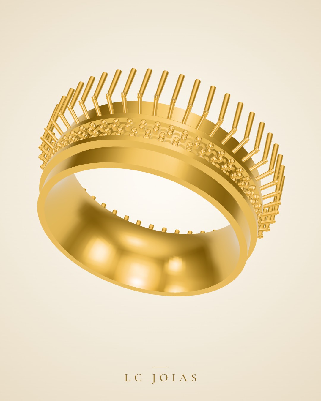 Aliança al 001 par1 em ouro