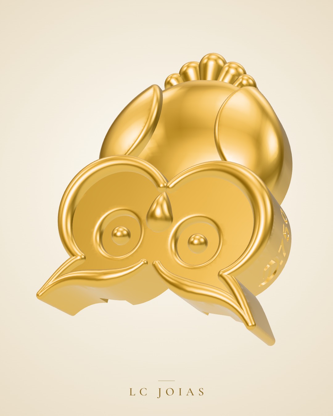 Pingente 1096 pg z a em ouro