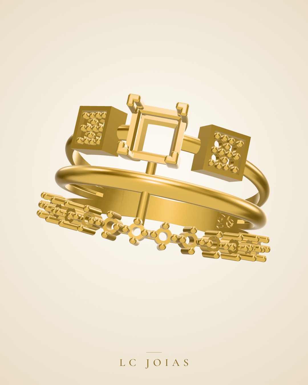 Anel 1173 z an em ouro