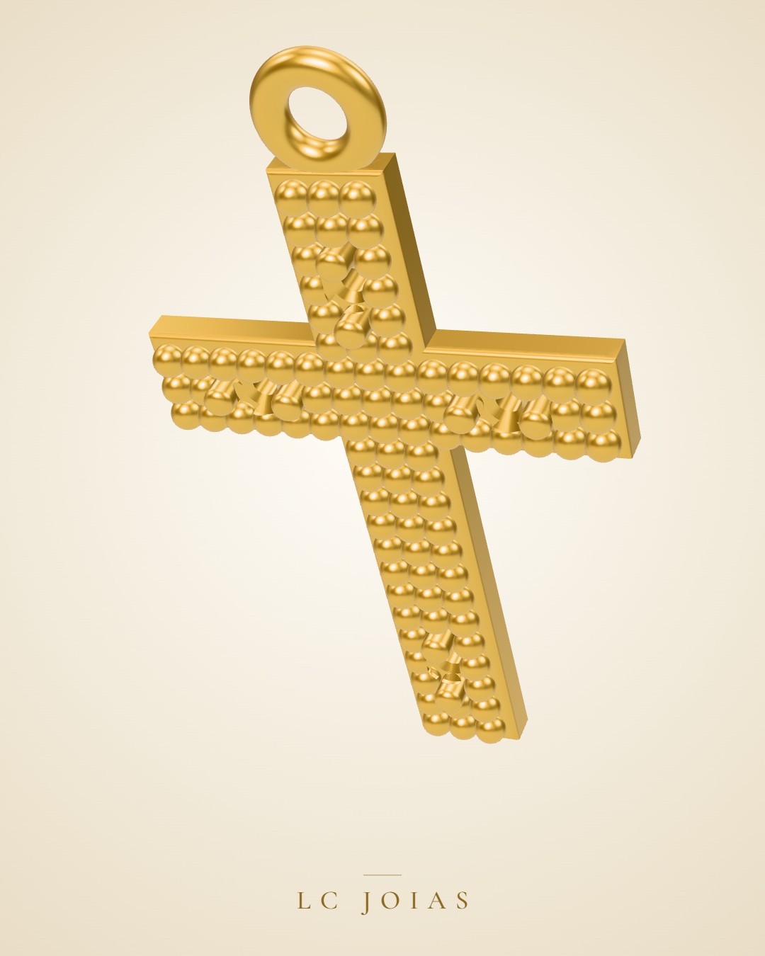 Pingente religioso 7139 pg cruz em ouro