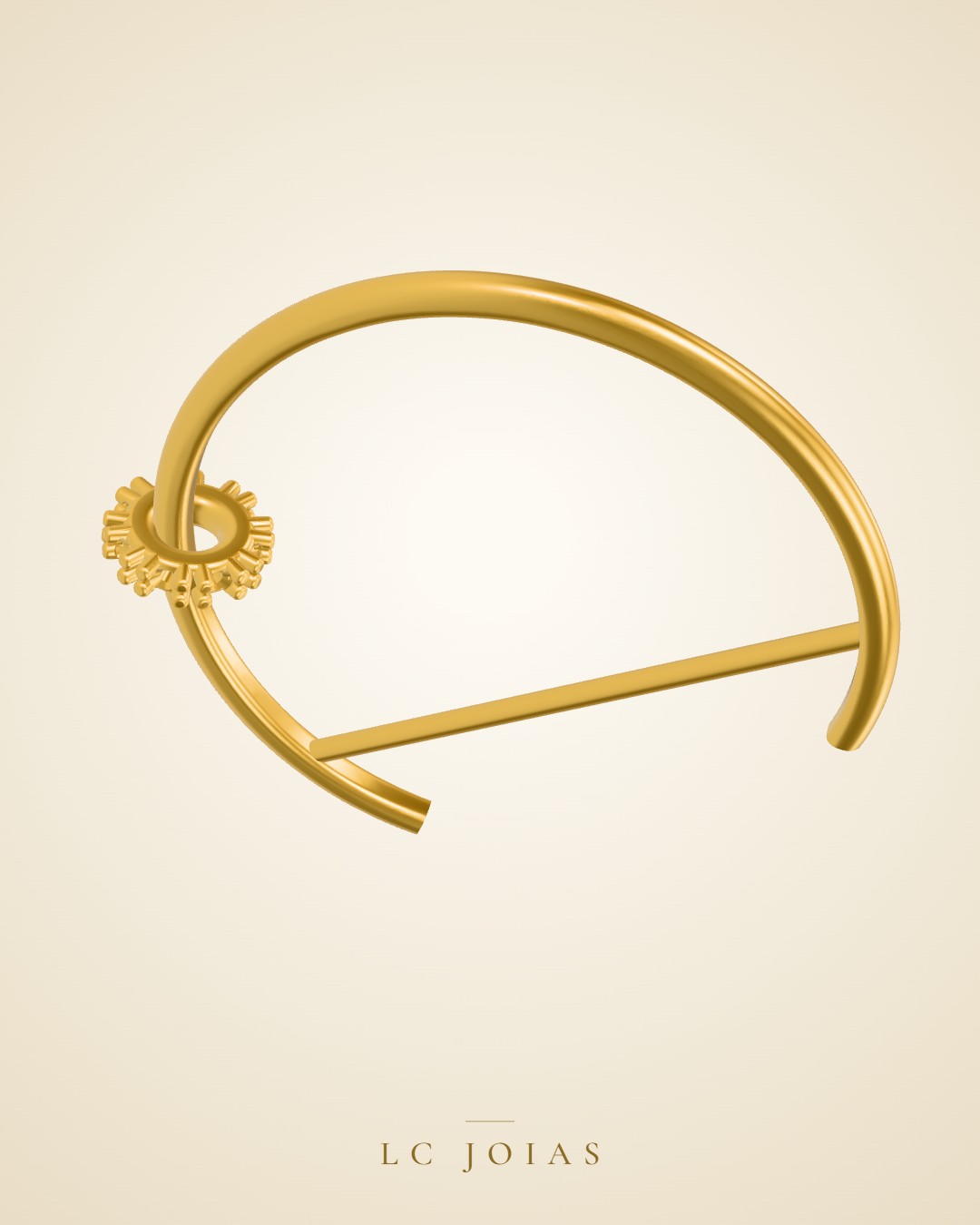 Anel 7918 an aplique 01 em ouro