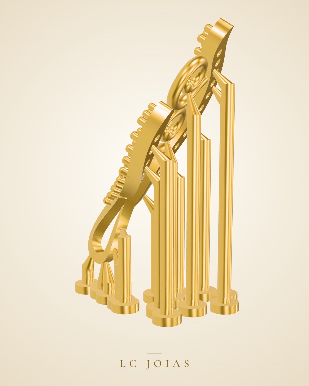 Brinco mirrored copy of 914 br em ouro