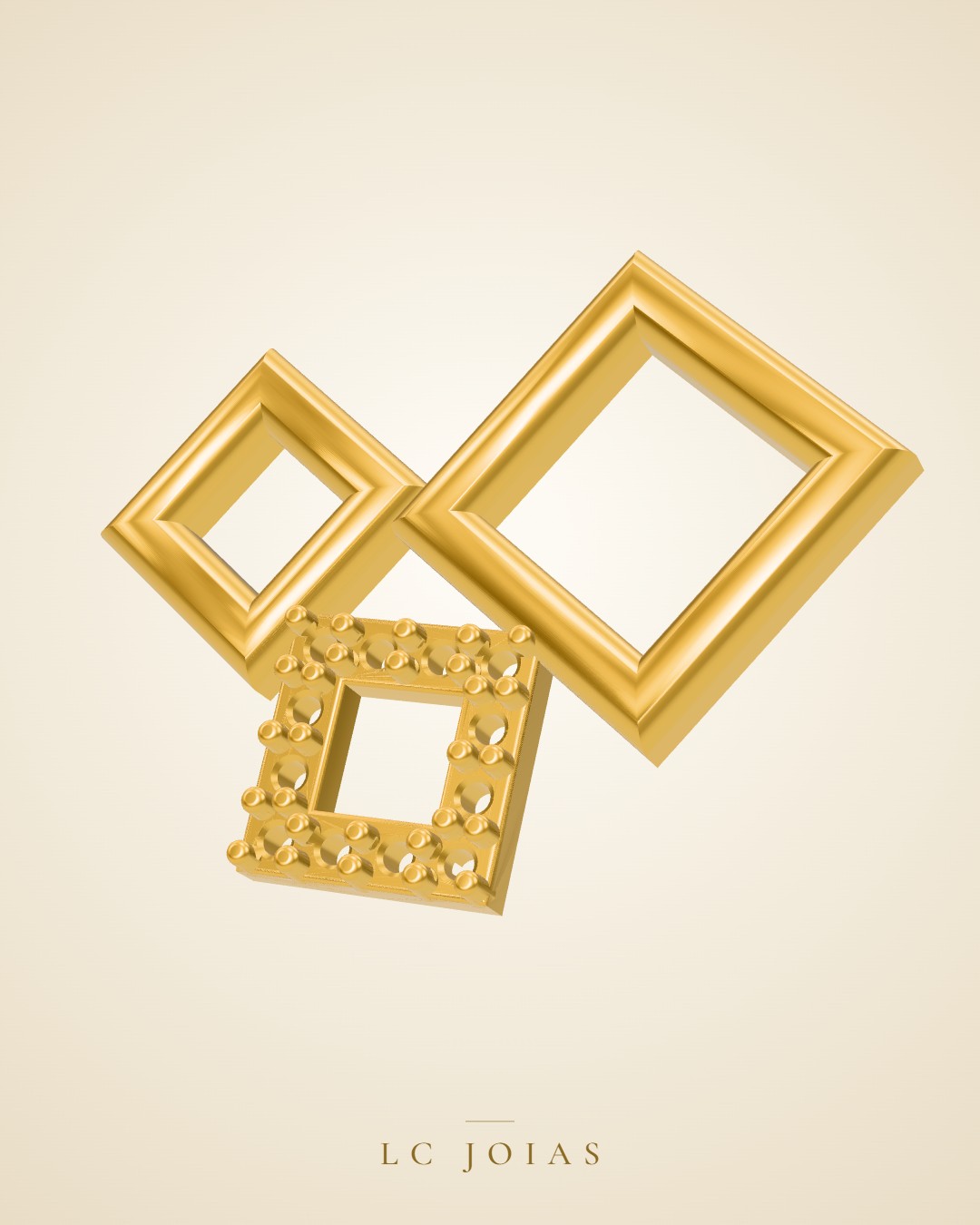 Brinco 7524 br 01 (fazer espelho) em ouro