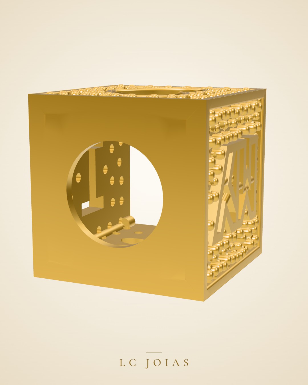 Berloque 1161 z ber pet em ouro