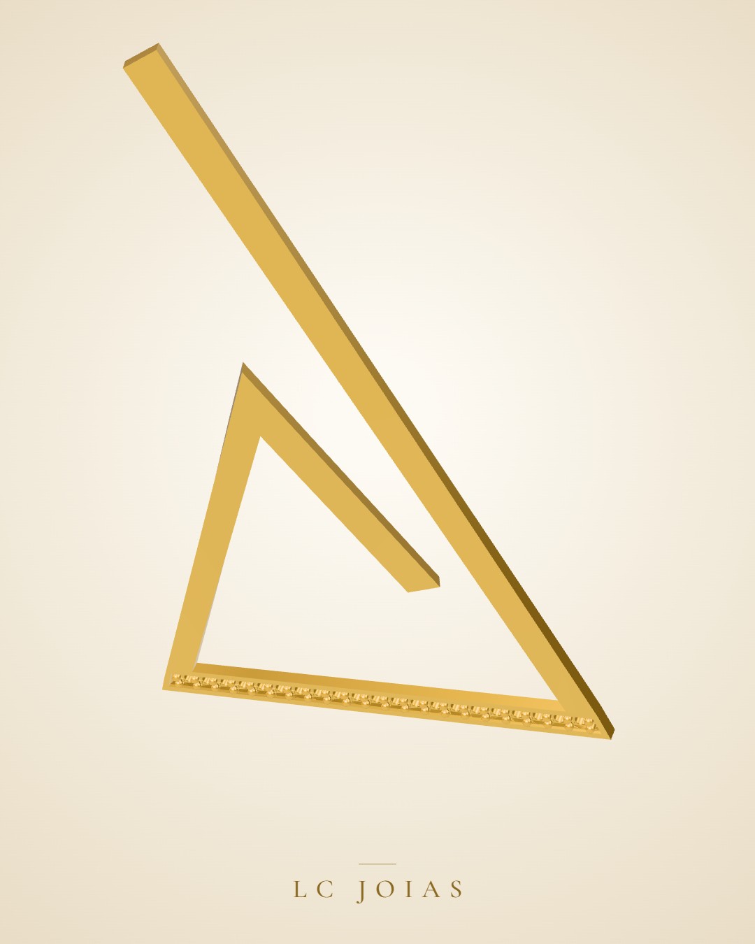 Brinco 8306 br triangulo l2 em ouro