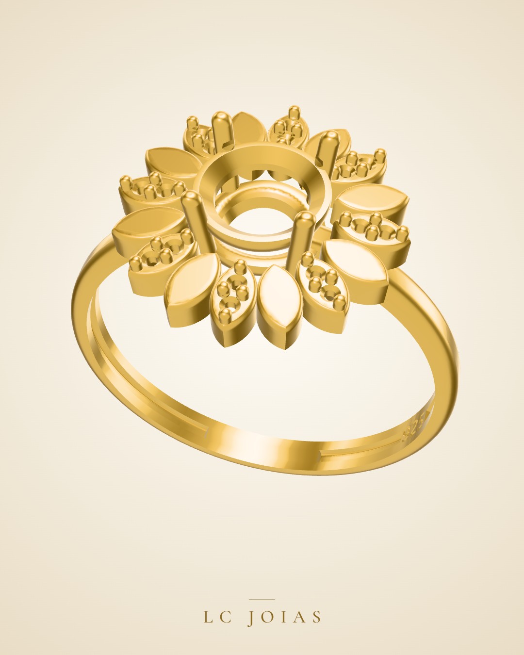 Anel ag 2358 an em ouro