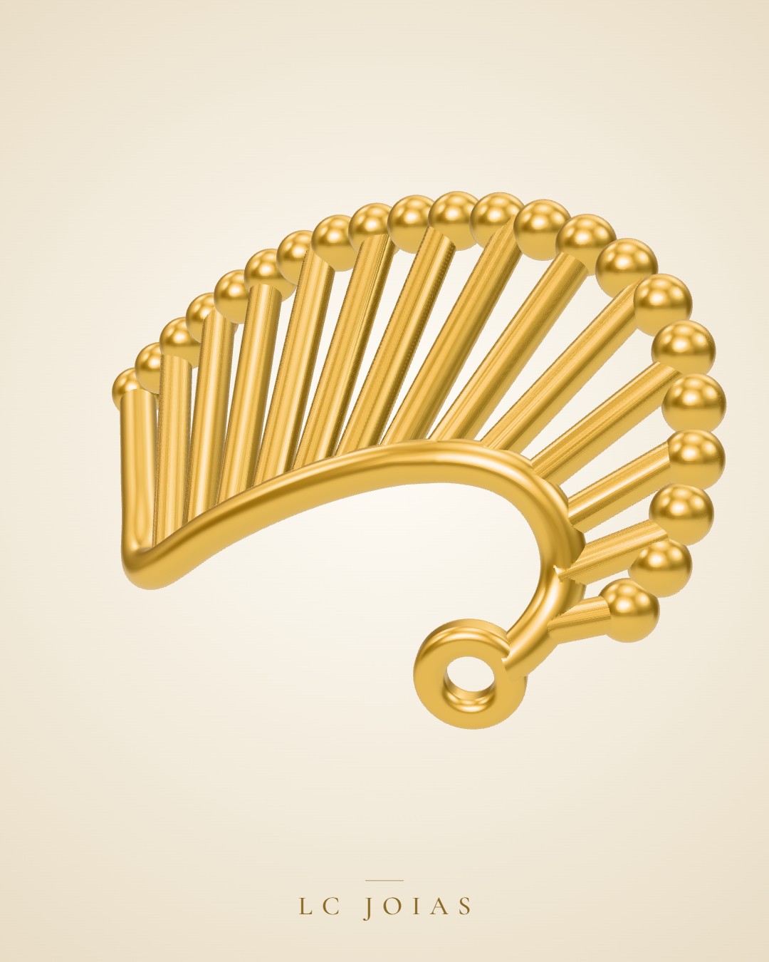 Brinco 7590 br aplique fazer espelho em ouro