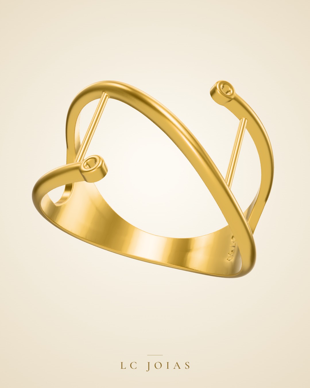 Anel 7474 an em ouro