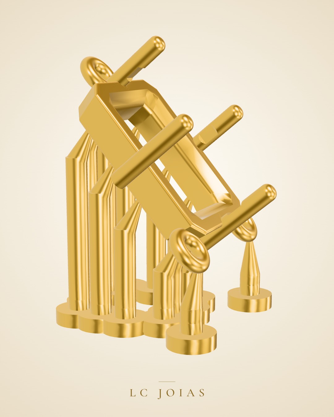 Pingente 01 pg em ouro