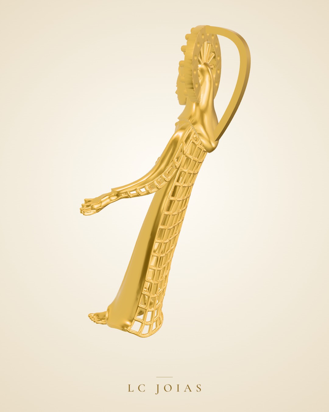 Pingente 8197 pg pd m.stl s em ouro