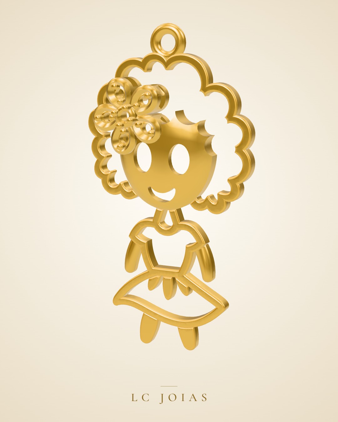 Pingente 7040 pg em ouro
