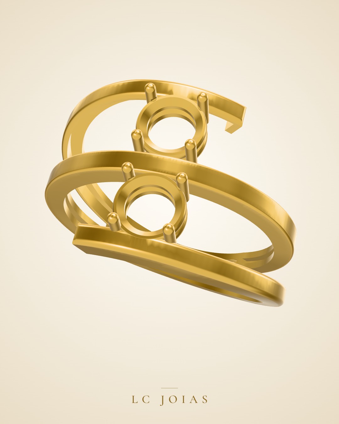 Anel ag 2360 an em ouro