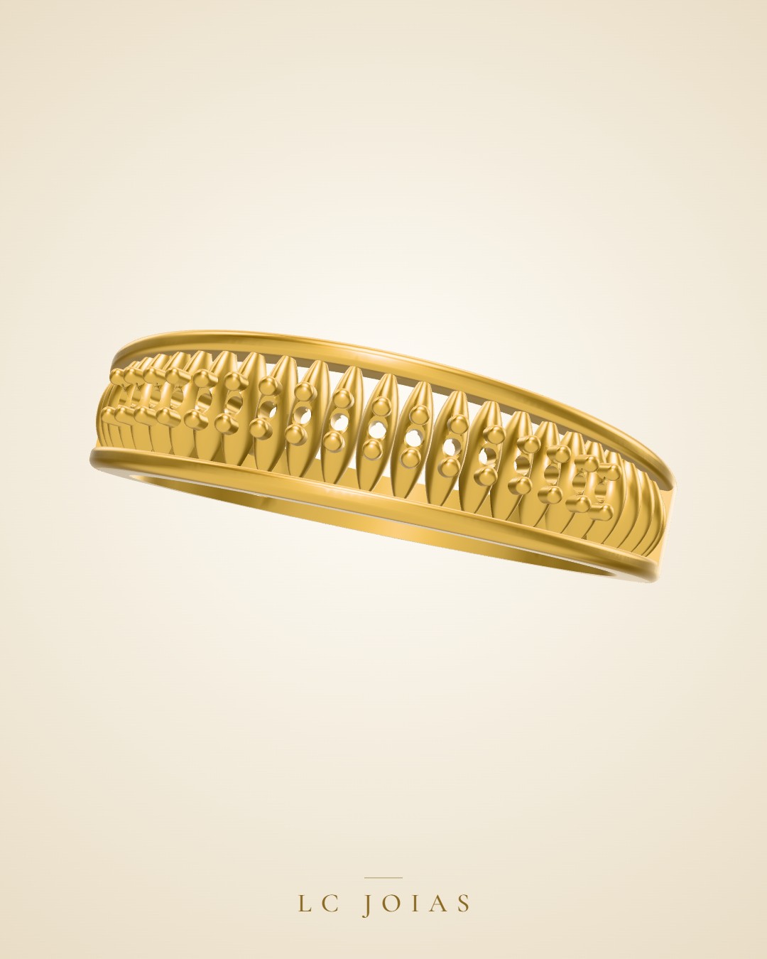 Anel an 104 stl em ouro
