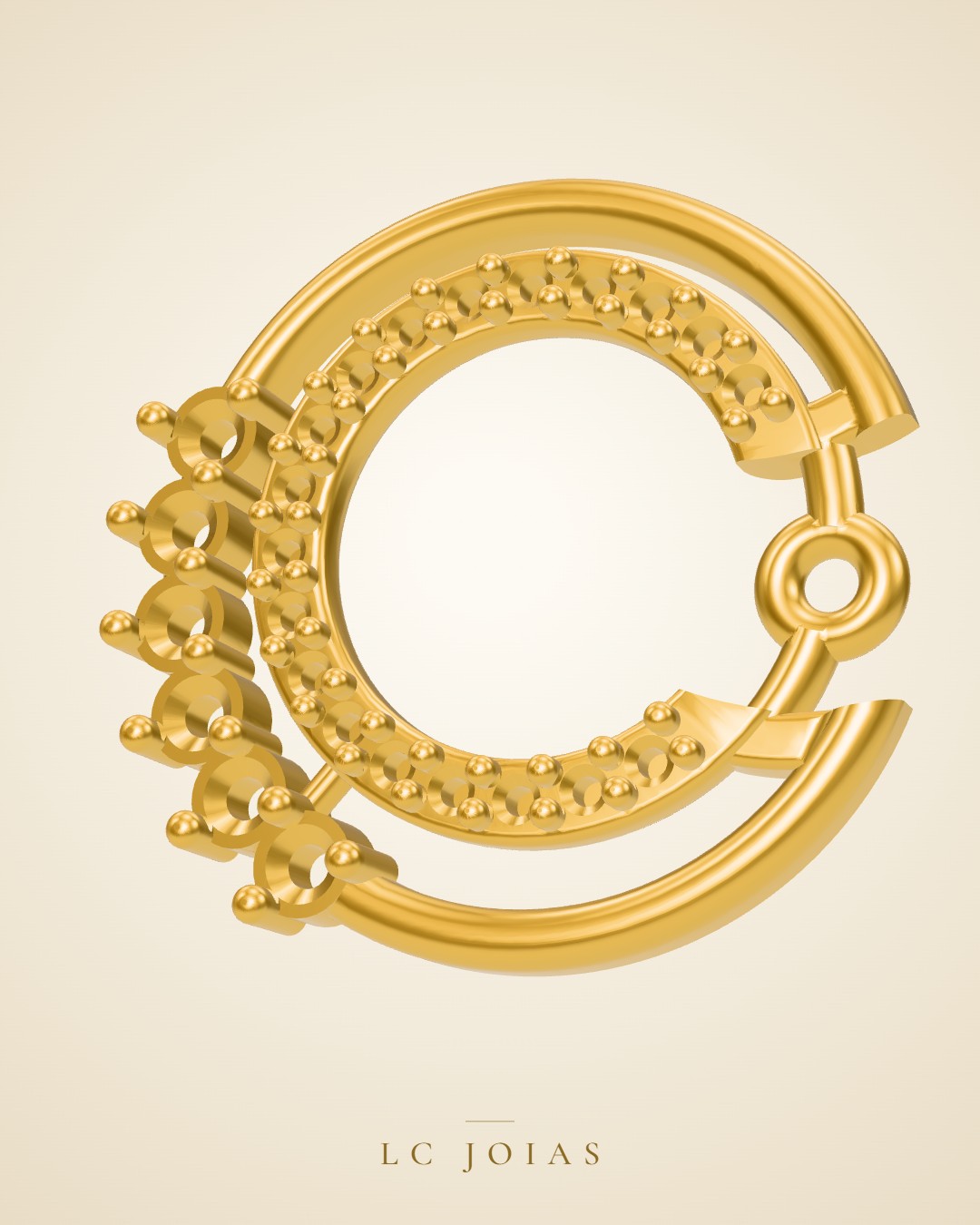 Brinco 8074 br espelhar em ouro