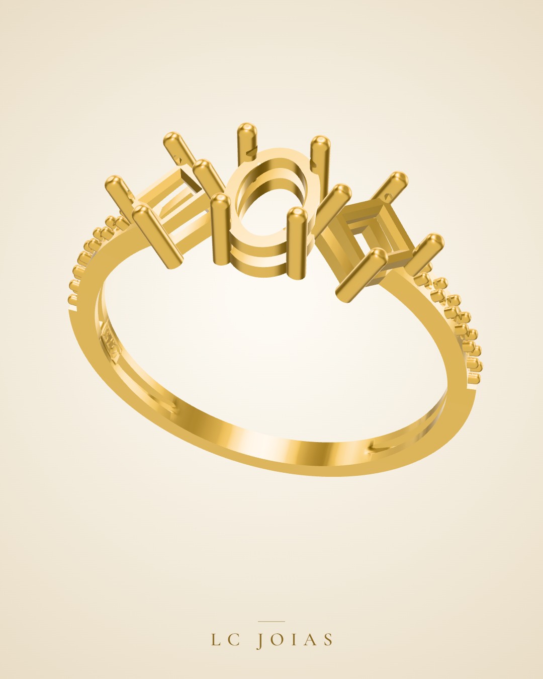 Anel 1477 z an em ouro