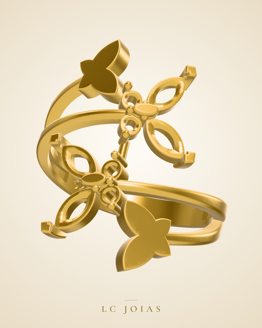 Anel ag 2362 an em ouro