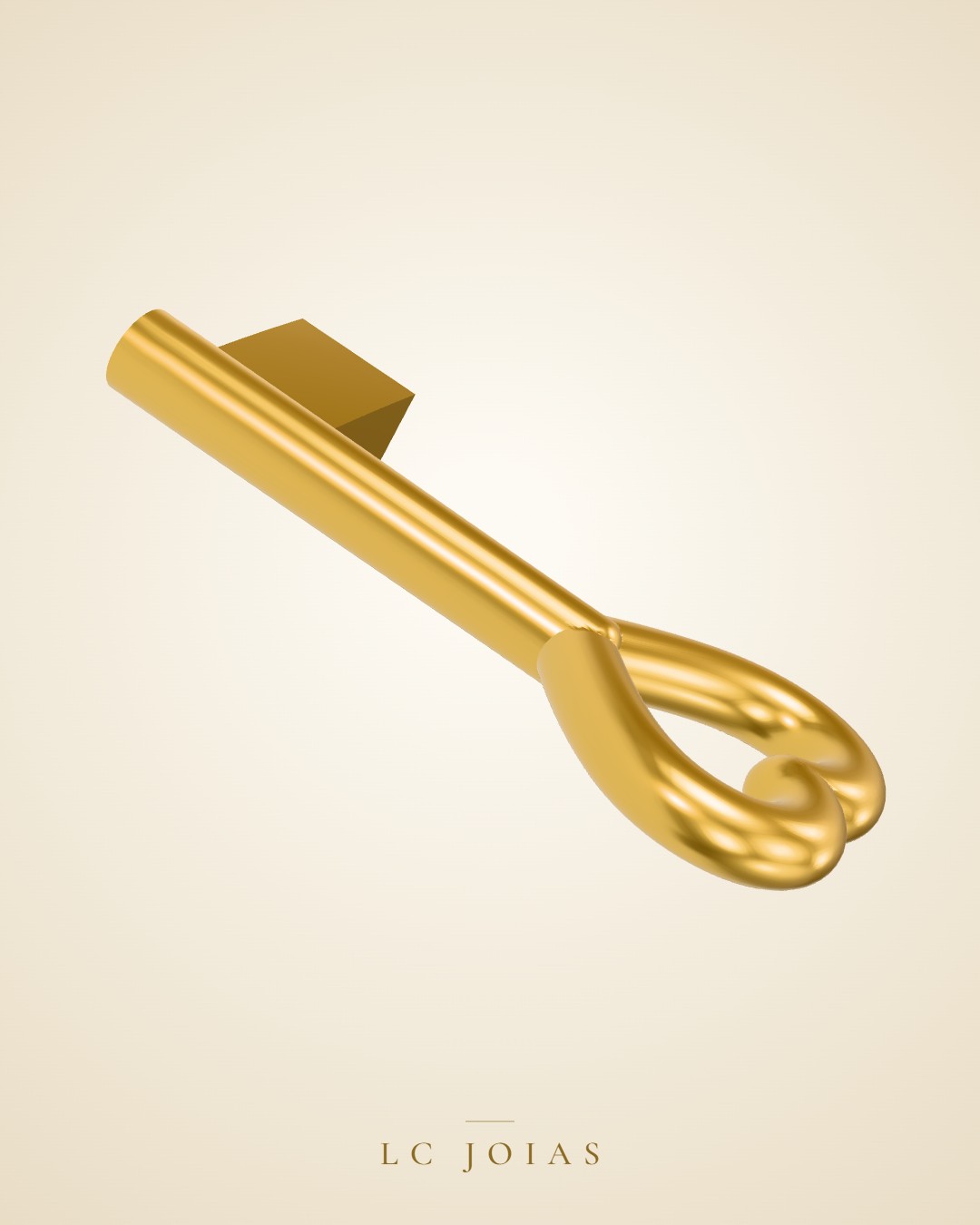 Pingente 1095 z pg chave em ouro