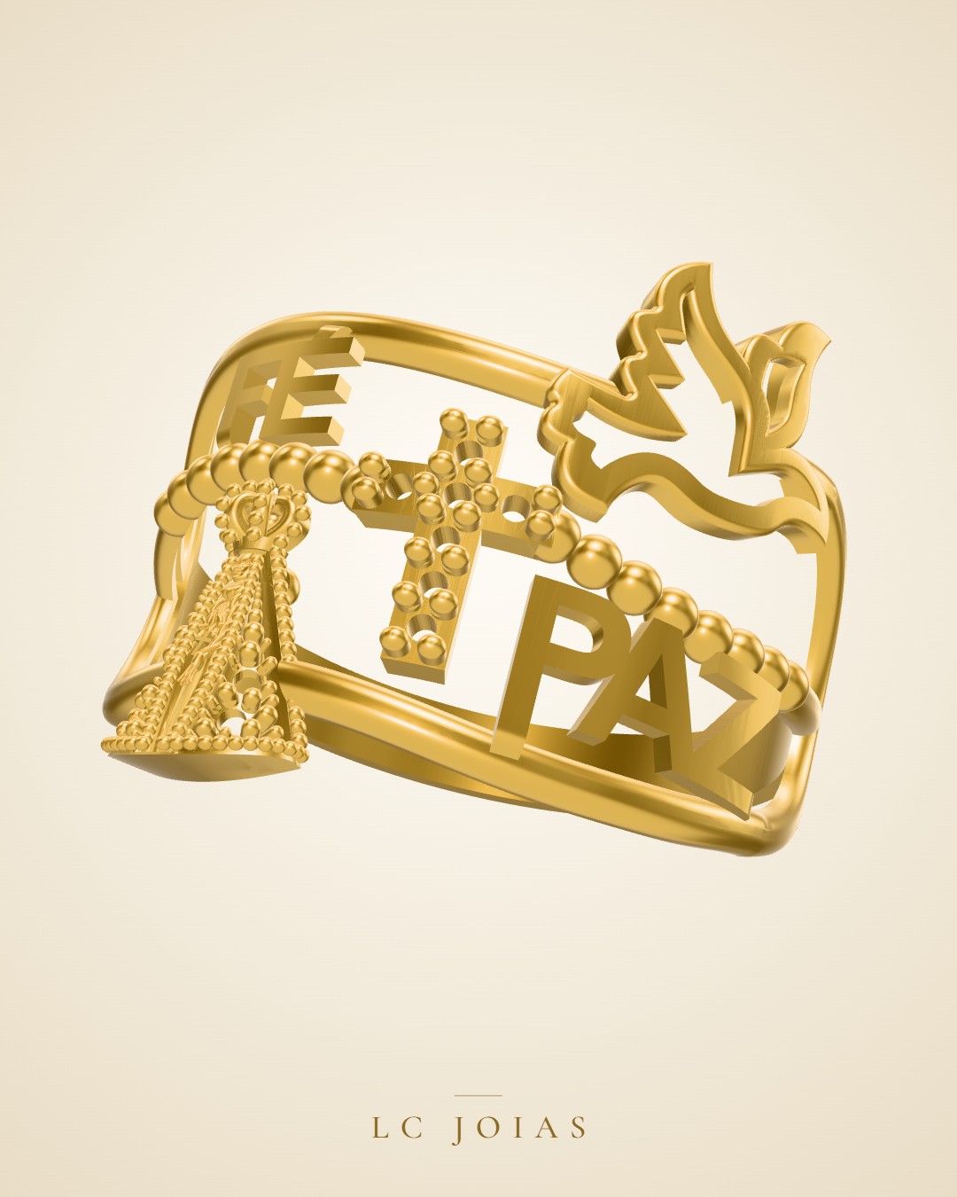 Anel d 0020 an17 s em ouro