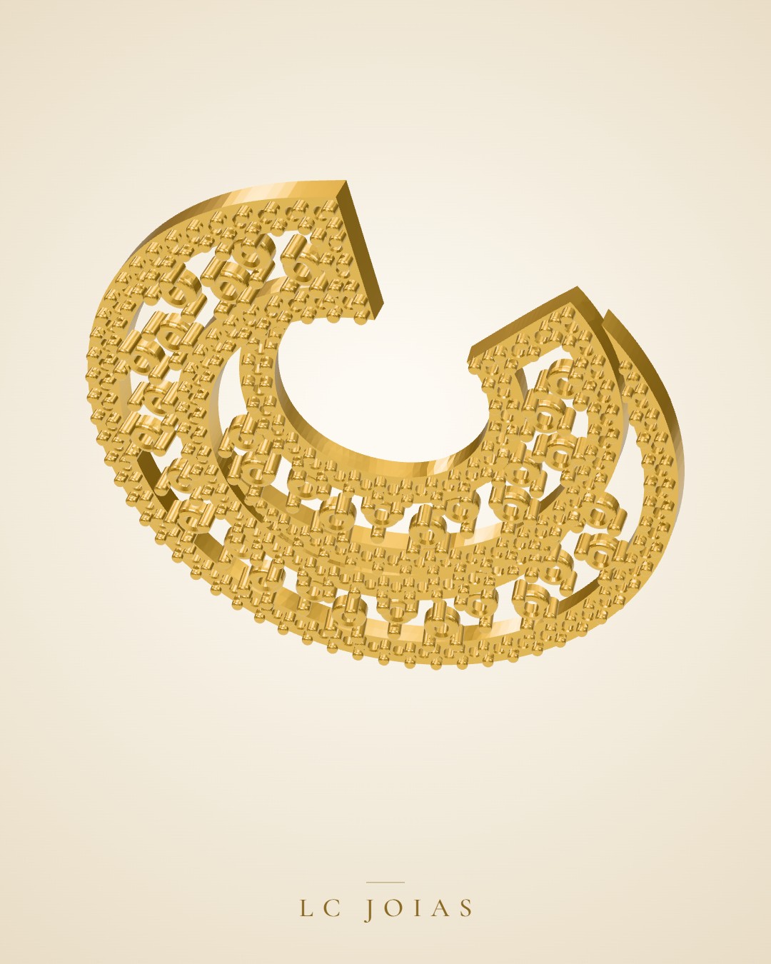Brinco mirrored copy of 695 br em ouro