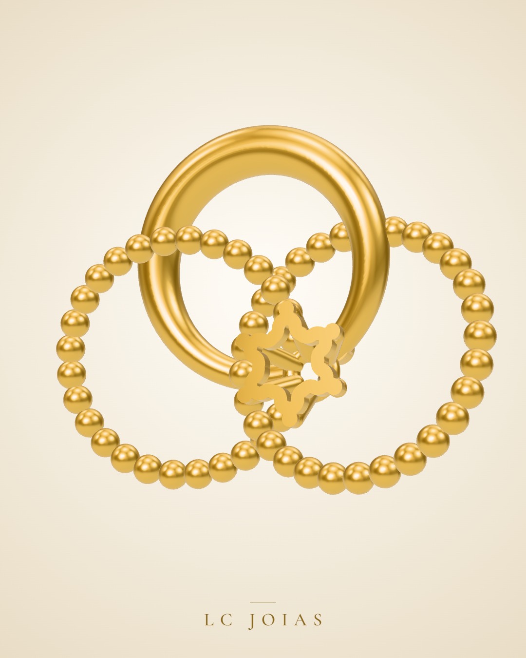 Brinco 7906 br espelhar em ouro