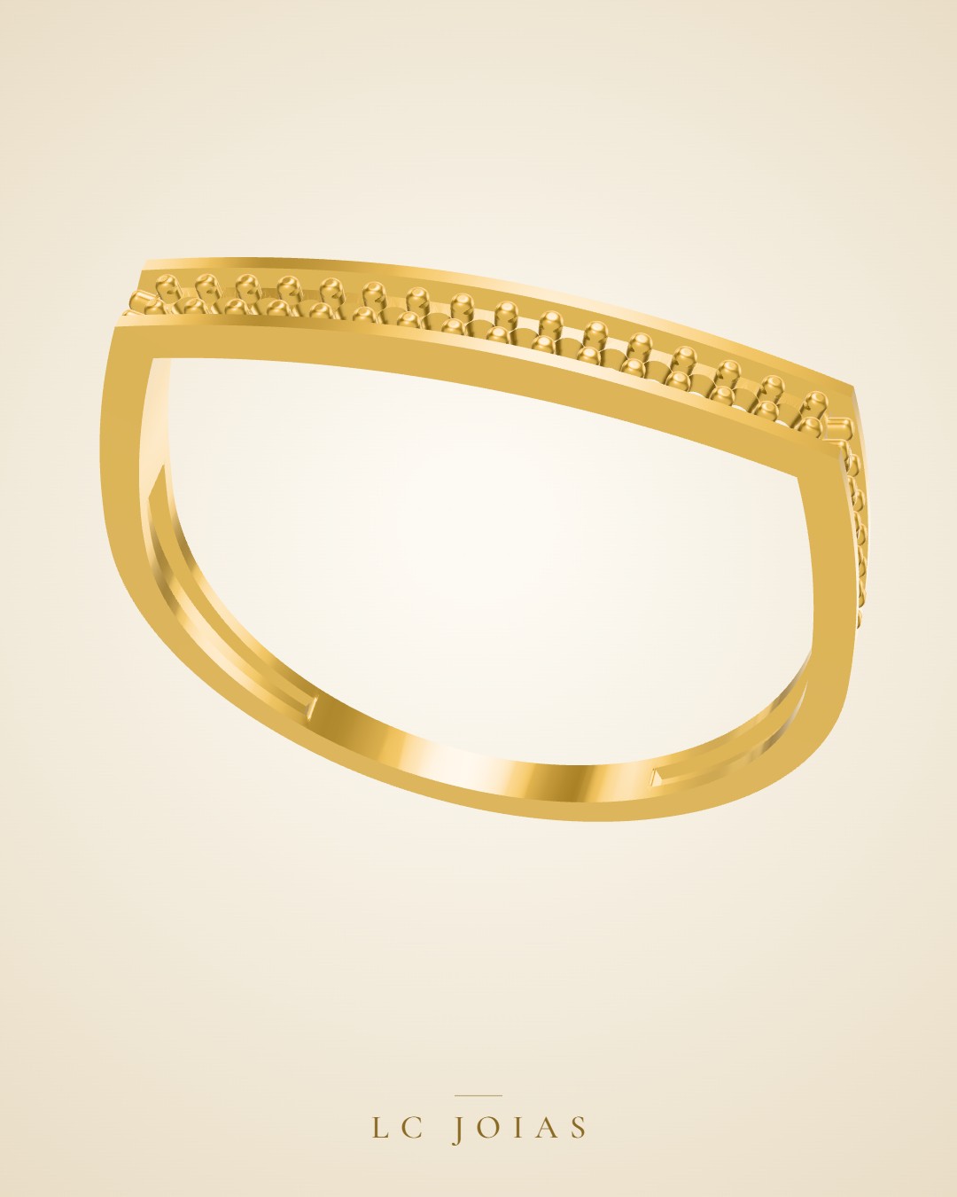 Anel anel-3503 com brits em ouro