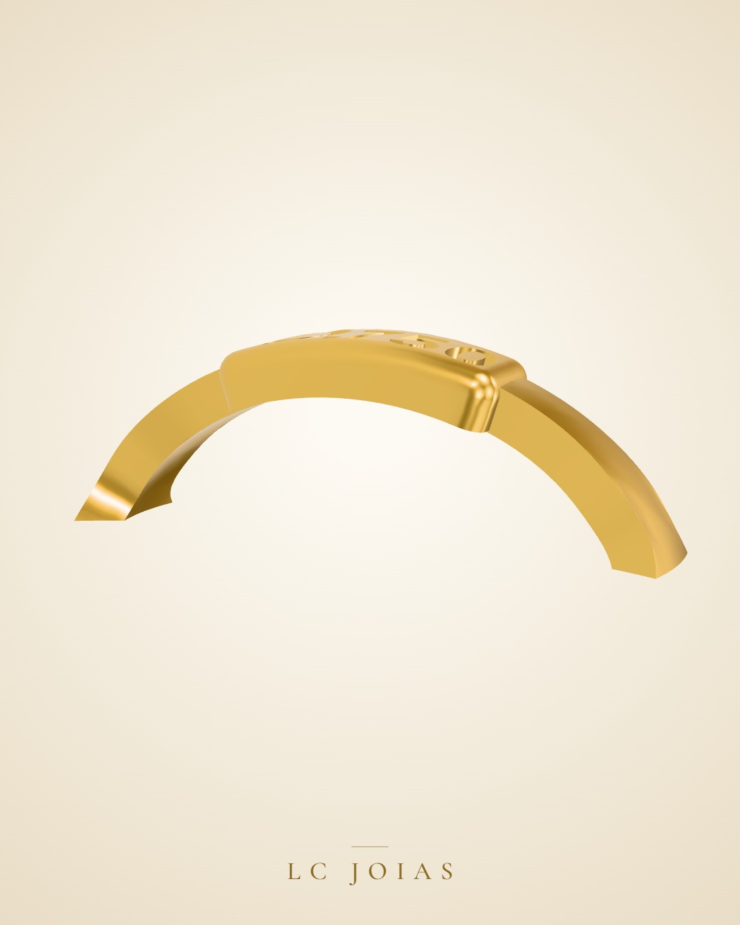 Brinco argola bonecos em ouro