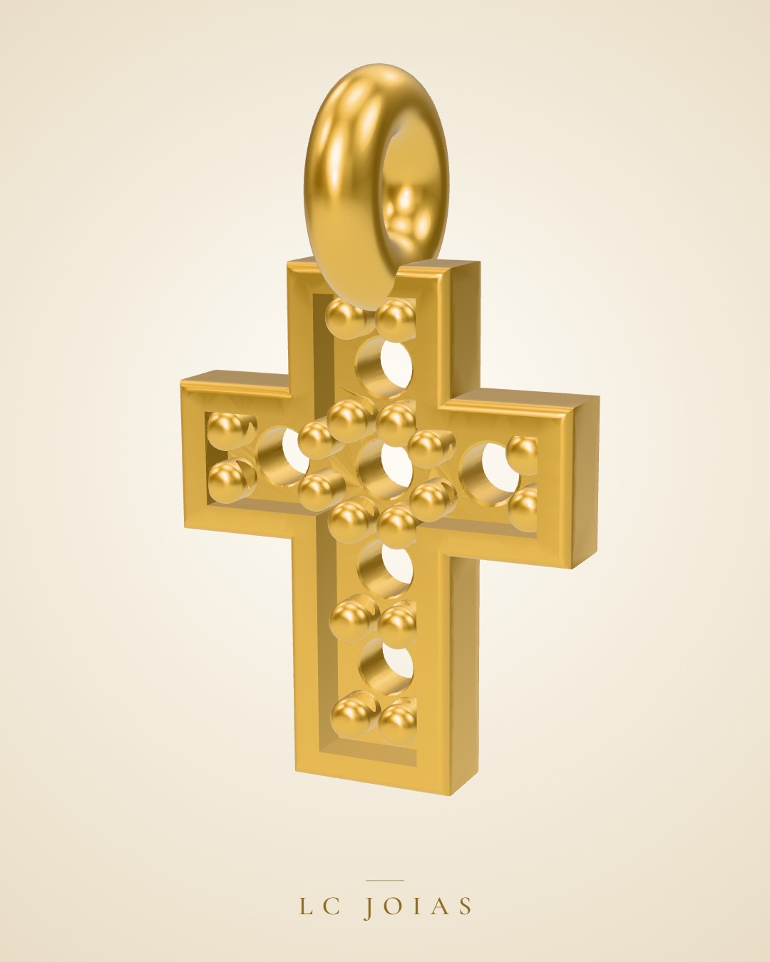 Pingente religioso 36122015 cruz em ouro
