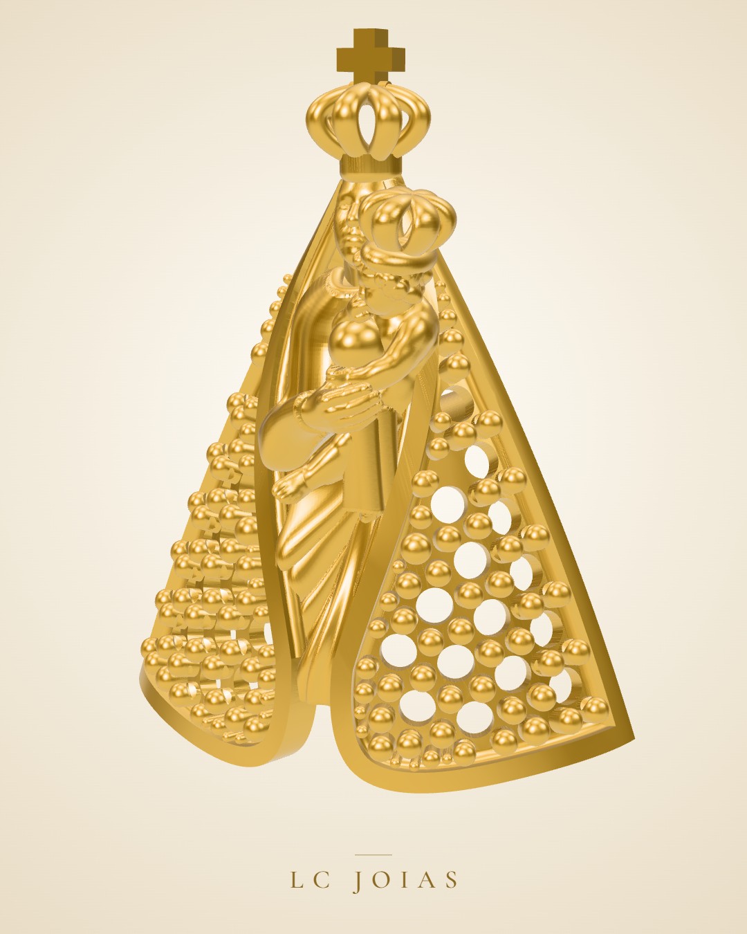 Pingente d 0102 pg em ouro