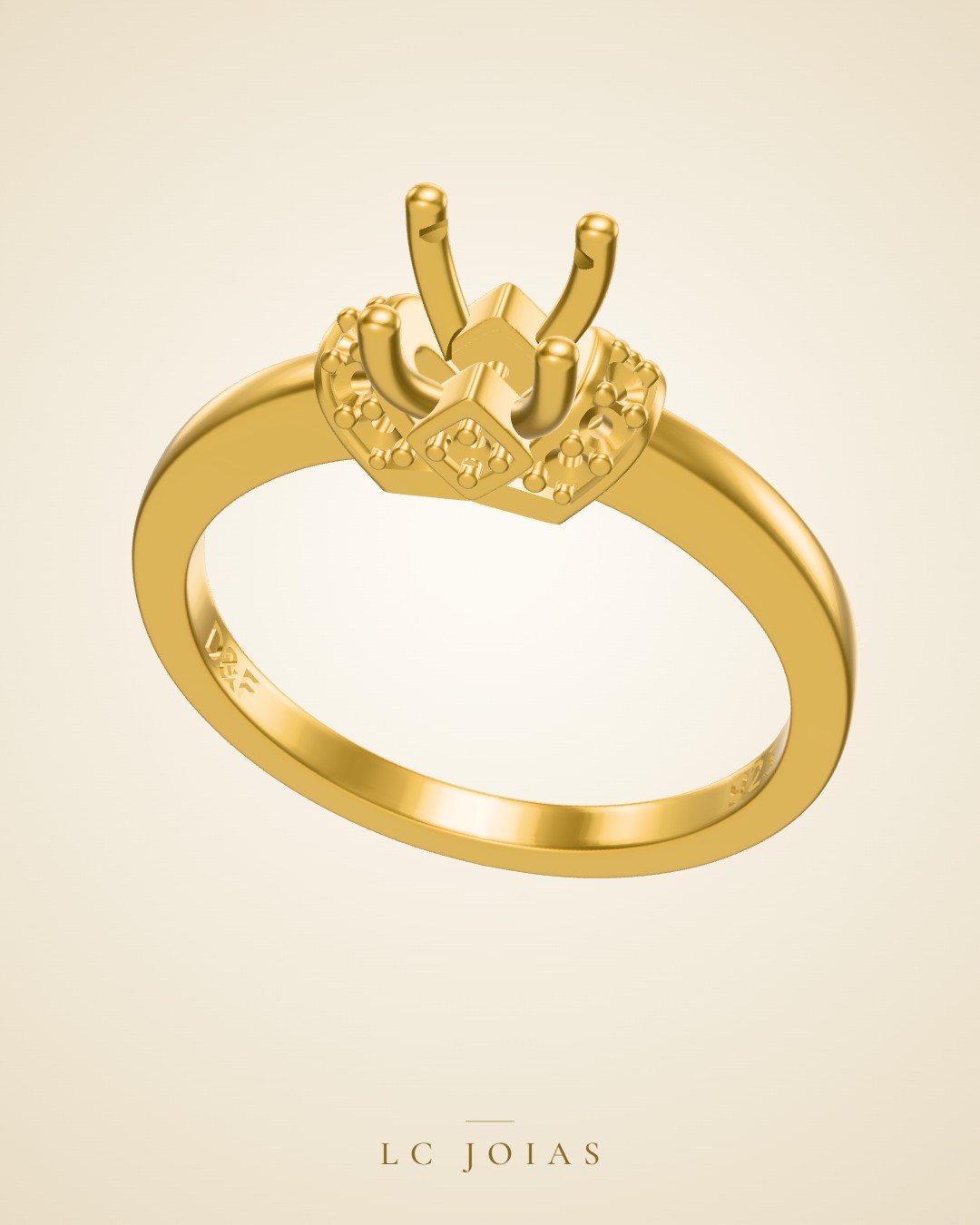 Anel ag 1959 an 5mm (1) em ouro