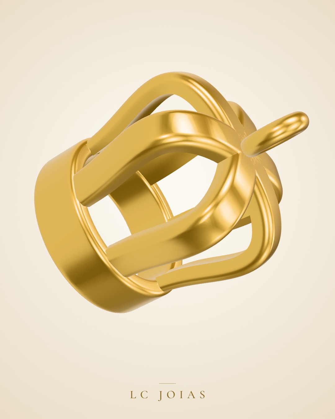 Pingente 7139 pg coroa em ouro