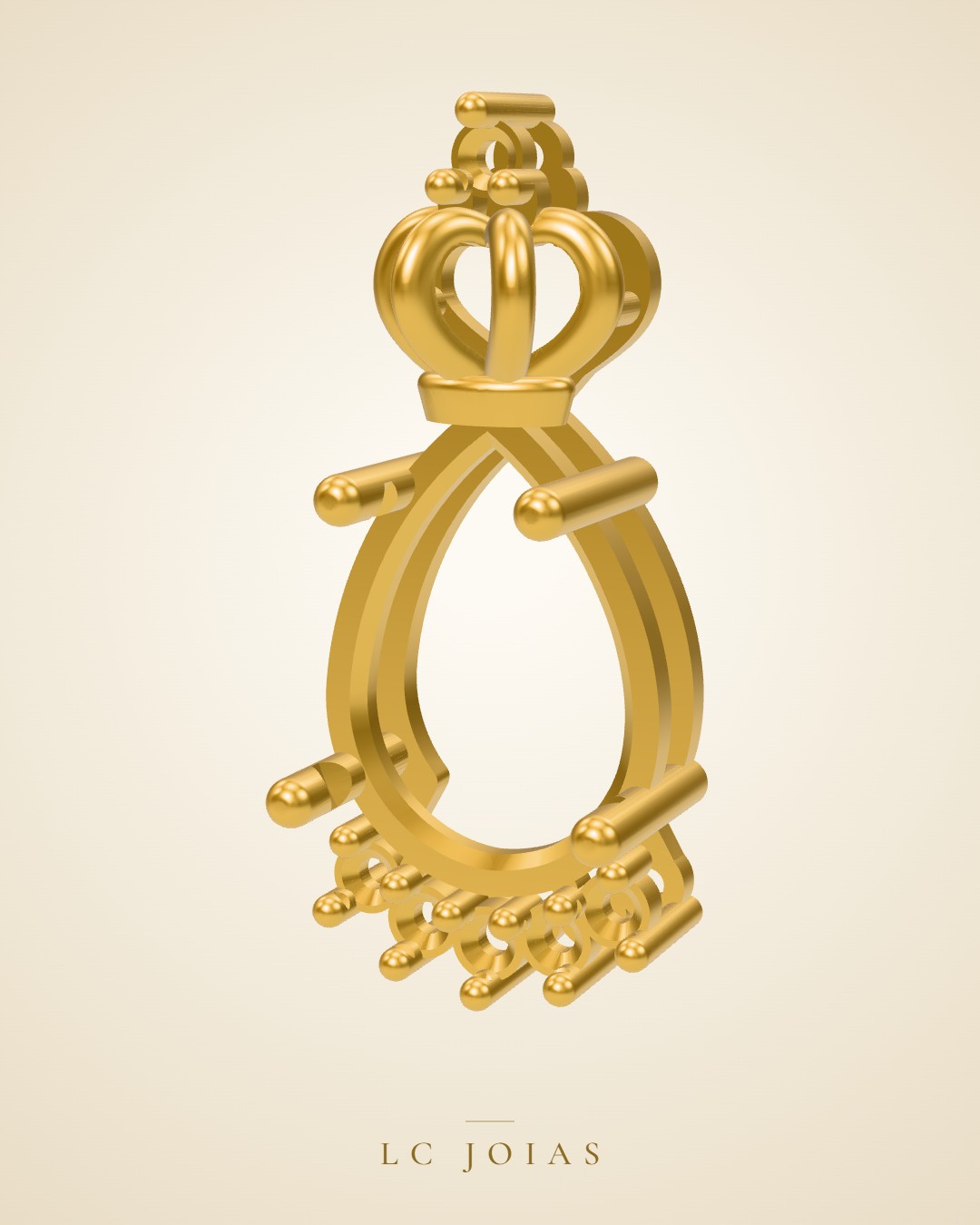 Pingente d 0026 pg em ouro