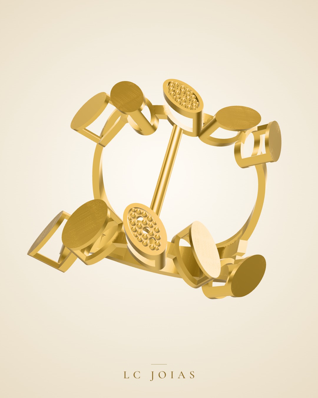 Anel 8018 an em ouro