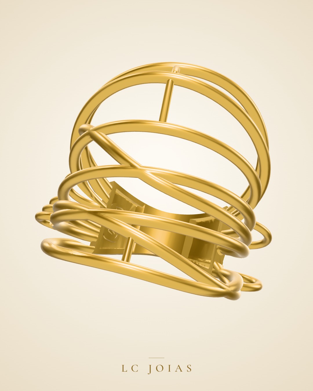 Anel 1743 z an em ouro