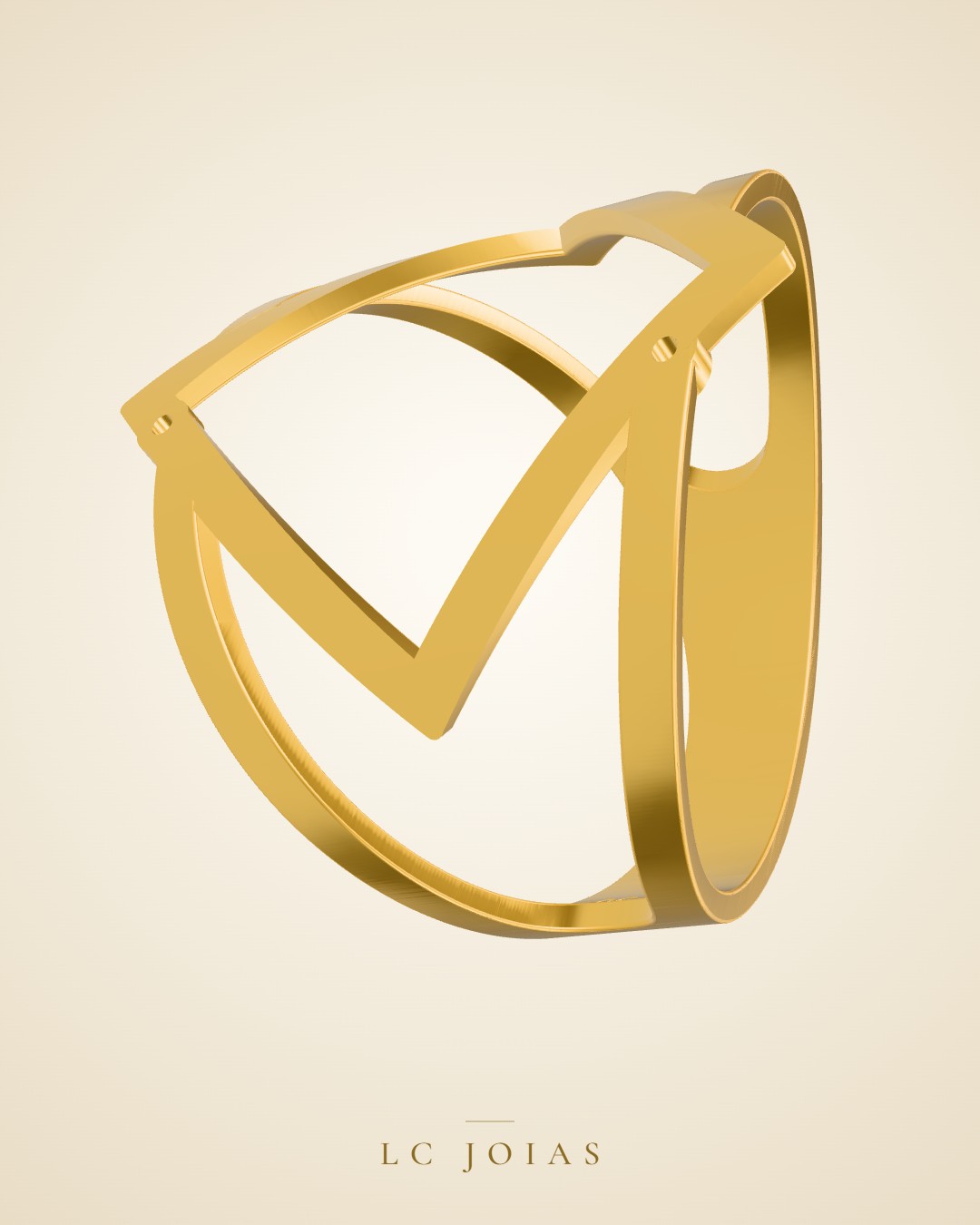 Anel 7524 an aro em ouro